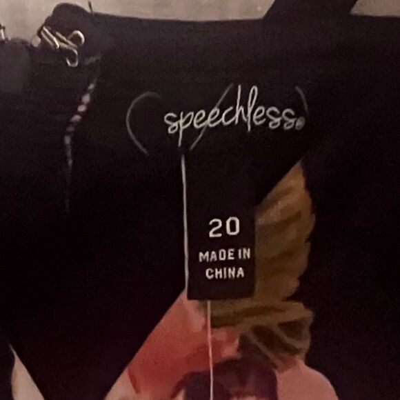 NWT! Speechless, Navy & Blush Floral Dress. Size 20. - Picture 2 of 3